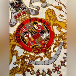 Vintage Hermes Crest Scarf